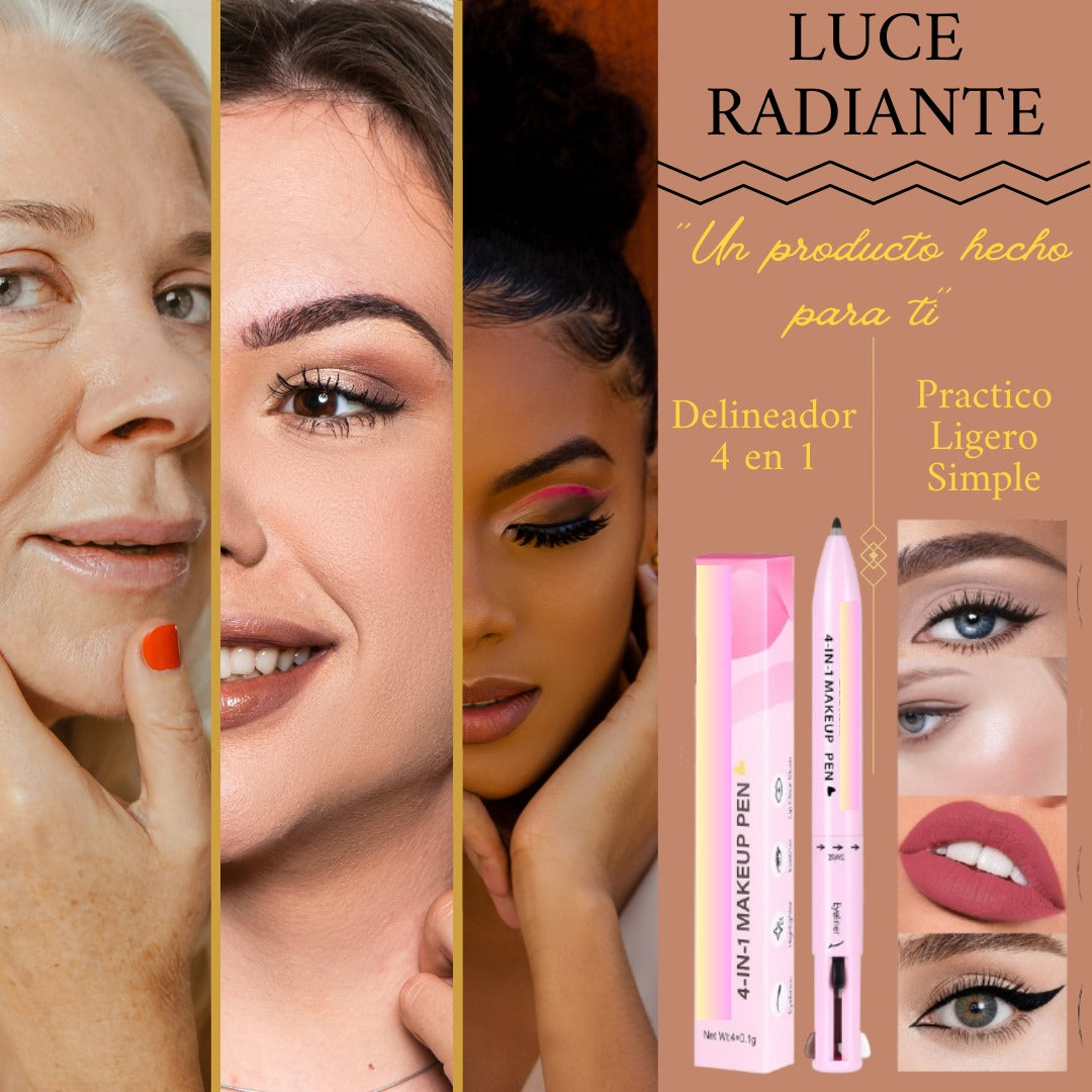 Delineador Multifuncional 4 en 1 - Todo lo que necesitas en un sólo lápiz